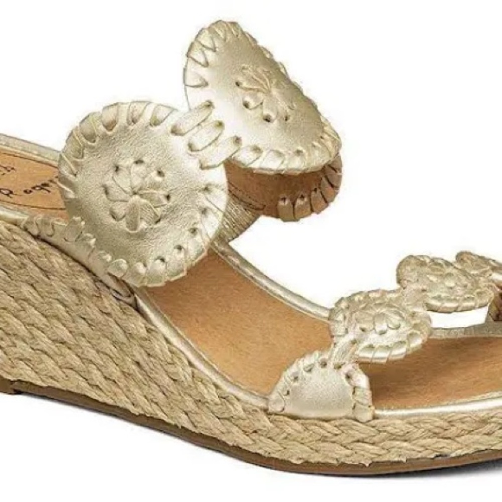 Jack Rogers Shelby Wedge Platinum